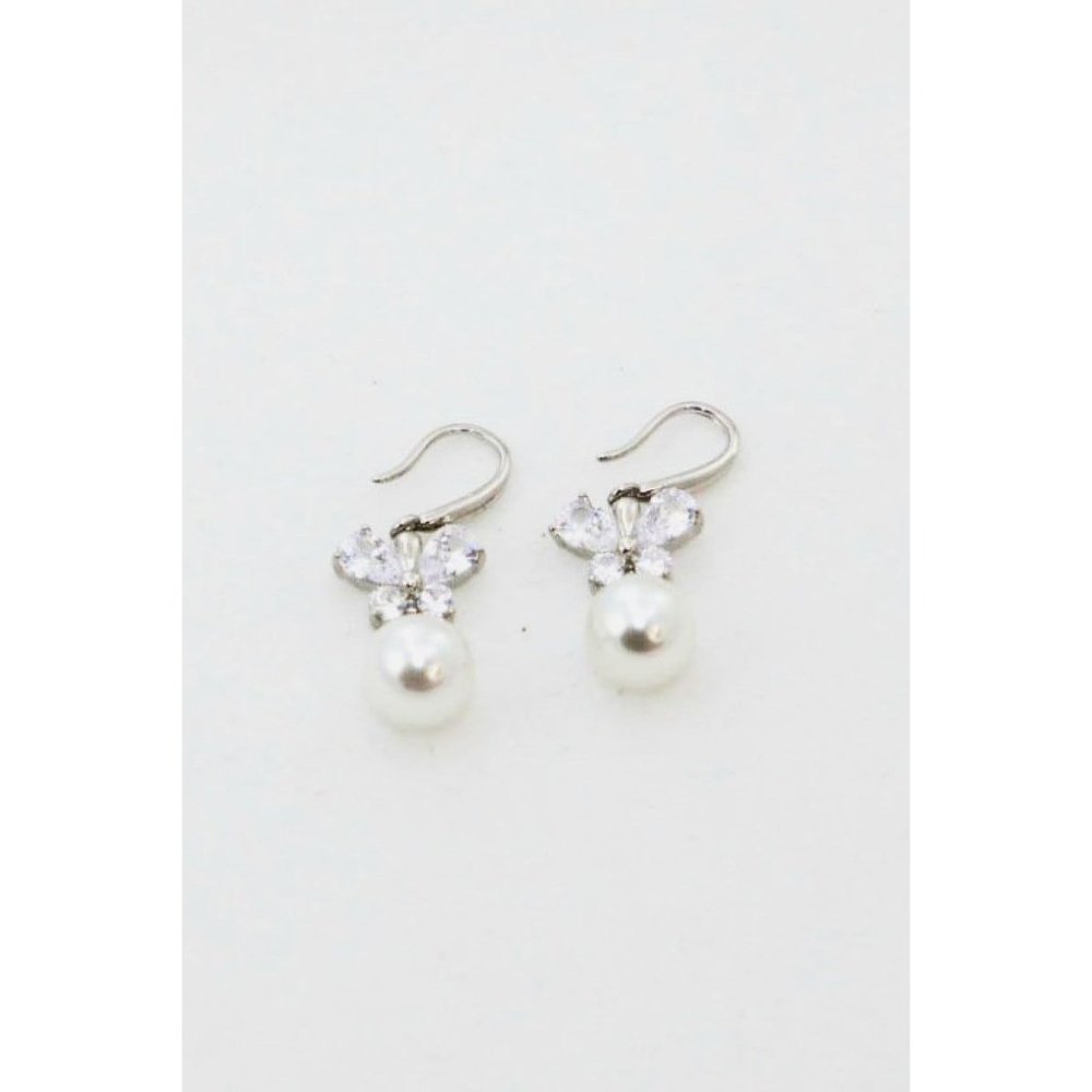 Butterfly Pearl Dangle Earrings